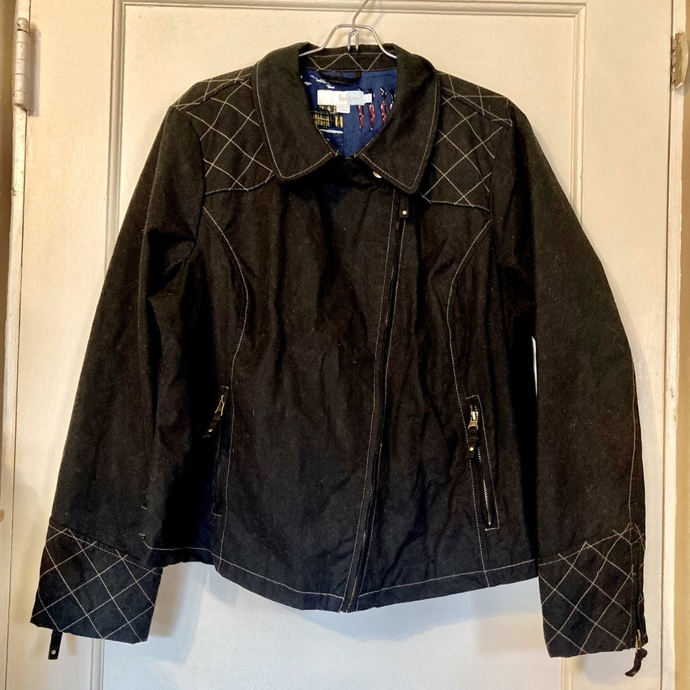 Boden Waxed Cotton Moto Style Jacket 18